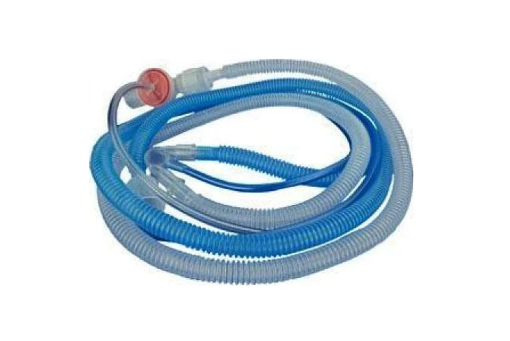 Medical breathing circuit tube with connectors and filter for respiratory care