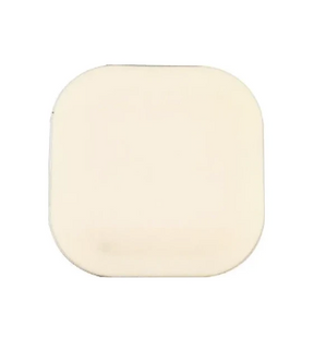 Square beige hydrocolloid medical patch for wound care and skin protection