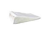 White foam wedge pillow for medical support and comfortable elevation