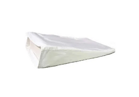 White foam wedge pillow for medical support and comfortable elevation