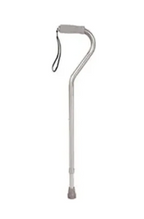 Ergonomic aluminum walking cane with foam handle and wrist strap, mobility aid