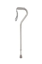 Ergonomic aluminum walking cane with foam handle and wrist strap, mobility aid