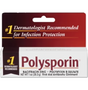 Polysporin antibiotic ointment box with dermatologist recommended label