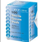 Box of 100 sterile gauze pads, 3x3 inch, medical wound care supplies