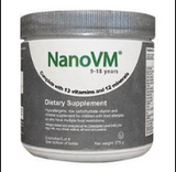 NanoVM dietary supplement container for children aged 9-18 years with vitamins and minerals