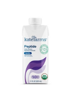 Kate Farms Peptide vanilla nutrition formula medical drink carton, 11 fl oz, front view.
