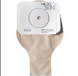 Microskin beige ostomy pouch with adhesive barrier for medical supply home delivery
