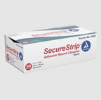SecureStrip adhesive wound closures sterile box, 1/4 x 4 inch, 50 count, medical supply packaging