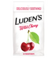 Luden's Wild Cherry throat drops bag with cherry illustration and soothing label