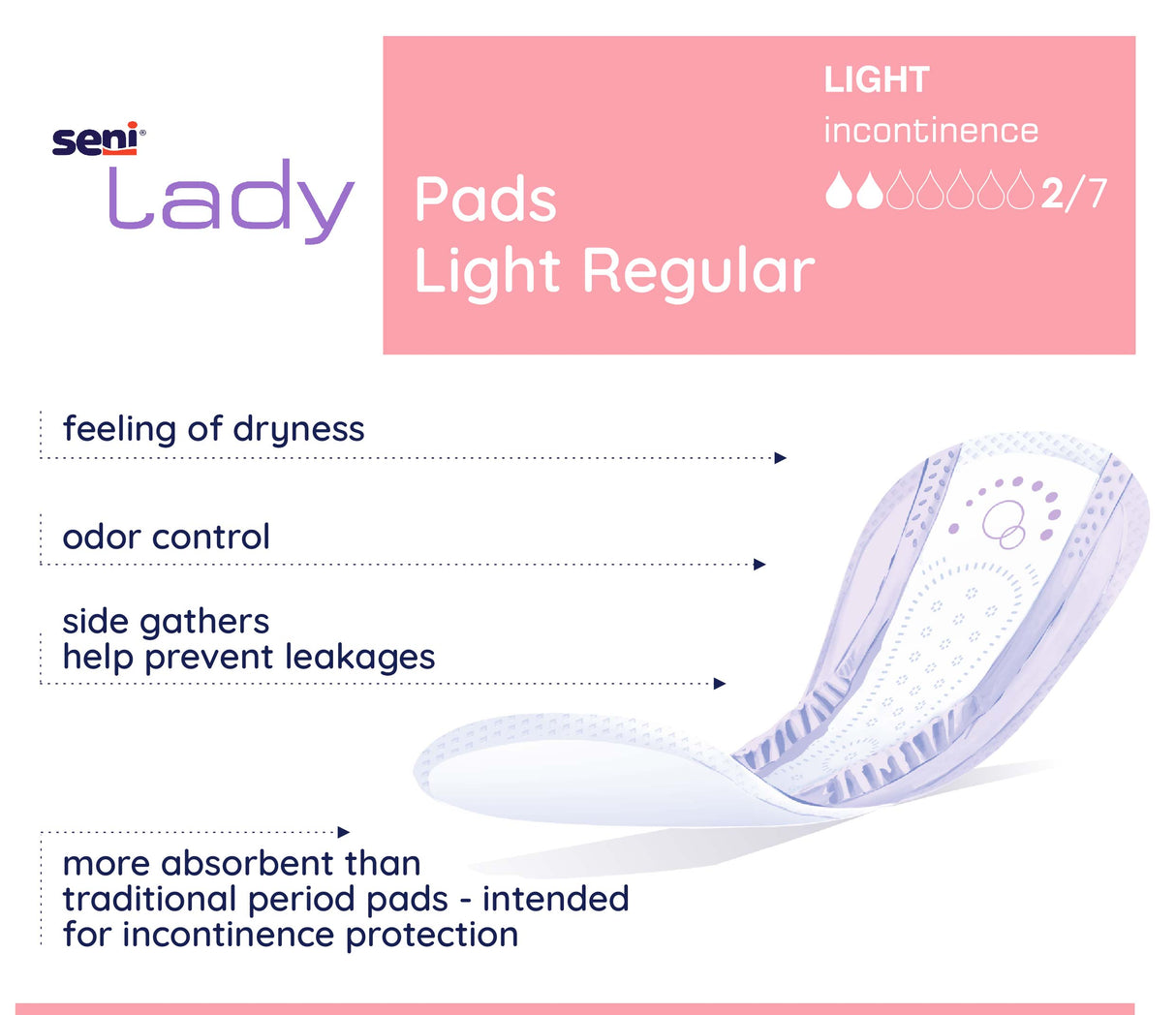 SENI LADY PADS LIGHT REGULAR- 8.9"