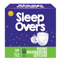 SleepOvers by Cuties, Bedwetting Incontinence Underwear for Girls and Boys, Small/Medium 38-65 lbs