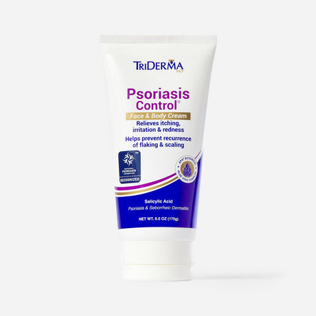 Psoriasis Control Face and Body Cream tube, 6 oz, for relief of itching and redness
