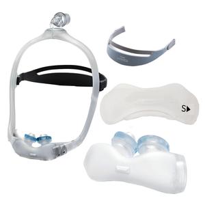 CPAP nasal mask with headgear and cushions for sleep apnea therapy