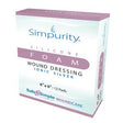 Simpurity silicone foam wound dressing box, 6x6 inches, ionic silver, 12 pads medical supply