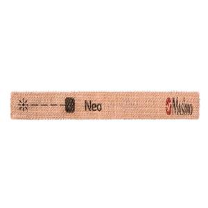 Disposable adhesive medical sensor strip labeled Neo, tan color, for home health monitoring