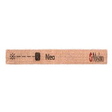 Disposable adhesive medical sensor strip labeled Neo, tan color, for home health monitoring