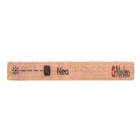 Disposable adhesive medical sensor strip labeled Neo, tan color, for home health monitoring