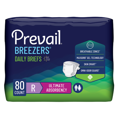 Prevail Breezers Brief, Ultimate Absorbency, Size Regular