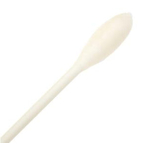 white medical swab stick with soft absorbent cotton tip on plain background