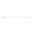Sterile cotton swab with white handle, essential medical supply on white background