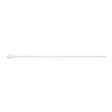Sterile cotton swab with white handle, essential medical supply on white background