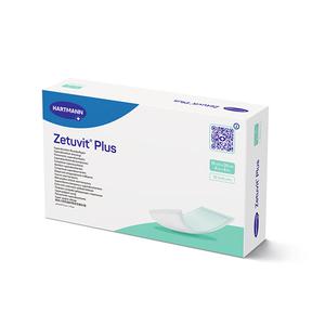 Zetuvit Plus sterile wound dressing box with medical pads, home medical supply.