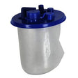 Blue and clear medical filter cartridge for home healthcare equipment