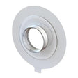 Ostomy barrier ring for medical supplies, round adhesive with central opening on white background