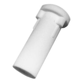 White medical device lancet cap accessory on plain background