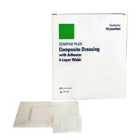 Zenipad Plus composite dressing box and adhesive wound care pads for medical supplies