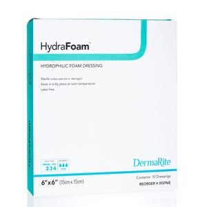 Hydrafoam Hydrophilic Foam Dressing, 6" X 6"