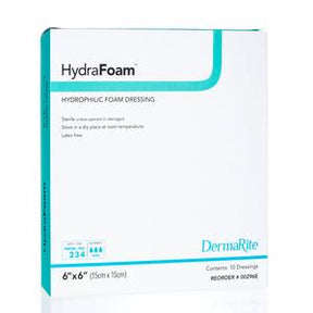 HydraFoam hydrophilic foam dressing box 6x6 inch medical wound care supplies