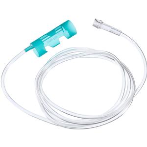 medical extension tubing with turquoise connector for home healthcare supplies