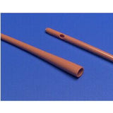 Latex medical catheter tubes on a blue background, essential medical supplies