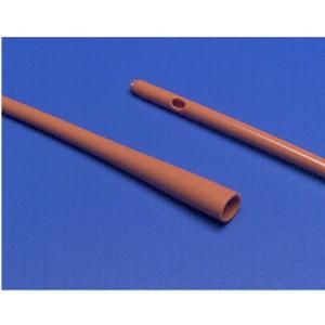 Latex medical catheter tubes on a blue background, essential medical supplies