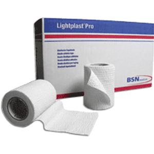 Lightplast Pro elastic adhesive bandage rolls with product box for medical supplies