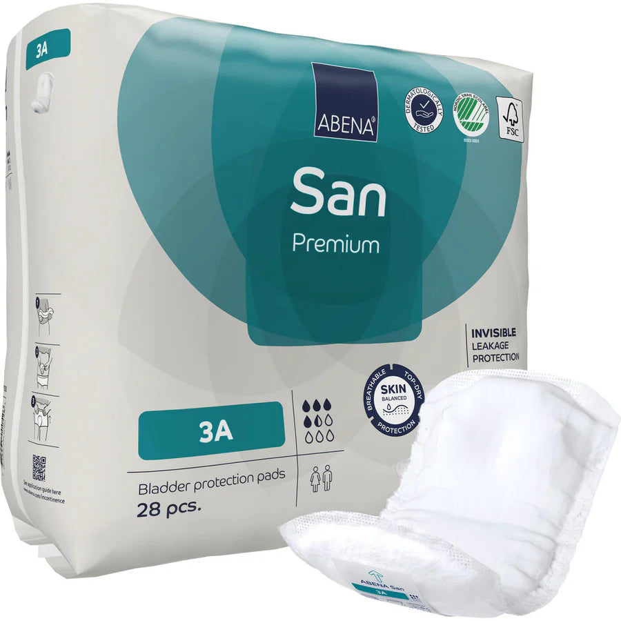 Abena San 4, Premium Incontinence Bladder Control Pad, 17" X 8" - Replaces: Rb9271