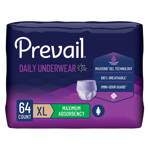 Prevail Incontinence Underwear for Women, Maximum Absorbency, Extra Large