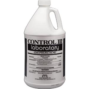 Control III laboratory germicide disinfectant gallon bottle for medical supply use