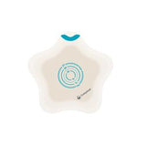 Stoma barrier with blue concentric cutting guides for ostomy care, medical supply product
