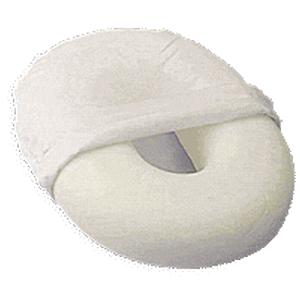 White foam donut seat cushion for pressure relief and comfort