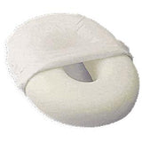 White foam donut seat cushion for pressure relief and comfort