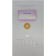 Ostomy barrier ring with adhesive patches, clear bag, and purple Safe n Simple box