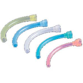 Assorted disposable airway tubes in various colors and sizes for medical use