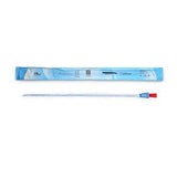 Sterile medical catheter in blue packaging for home healthcare and chronic condition care