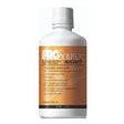 Medical protein supplement liquid bottle, white cap, orange label, high protein formula