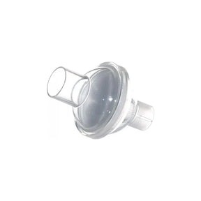 Clear plastic in-line bacterial viral filter for respiratory and CPAP therapy