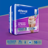 Attends Discreet Women's Underwear, X-Large
