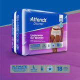 Attends Discreet Women's Underwear, Large
