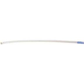 Sterile intermittent catheter, clear medical tube with blue tip for urology use